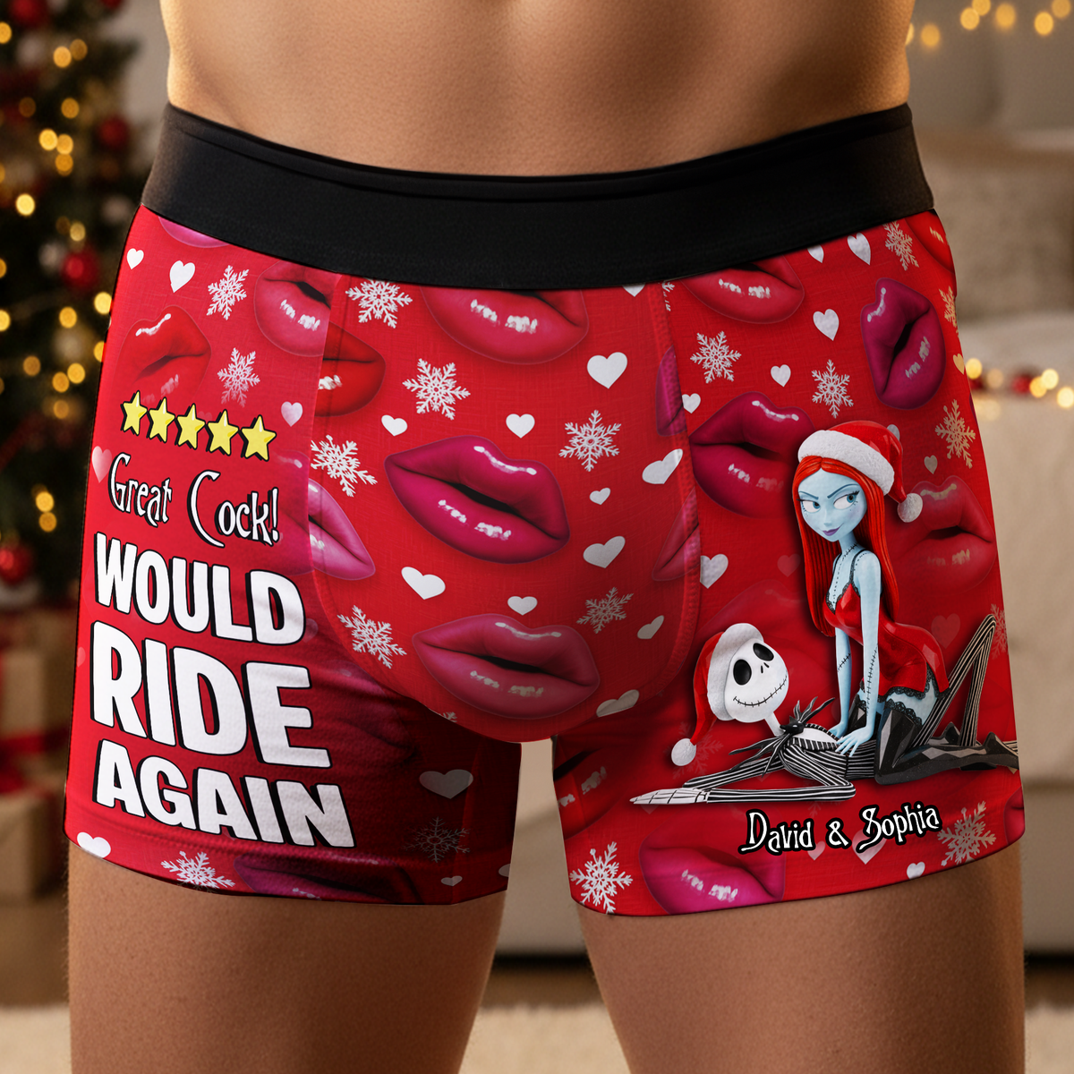 Playful Couple Men Boxers - Personalized Christmas Gifts For Him 02NALU220925-Homacus