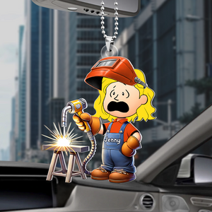 Personalized Gifts For Welder Car Ornament Cartoon Character 04OHPU171224-Homacus