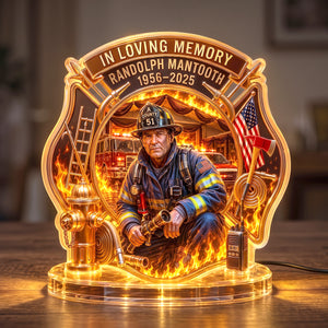 Firefighter Hero In Heaven Light Box - Personalized Keepsake To Remember Departed Firefighter 04QHTN270726-Homacus