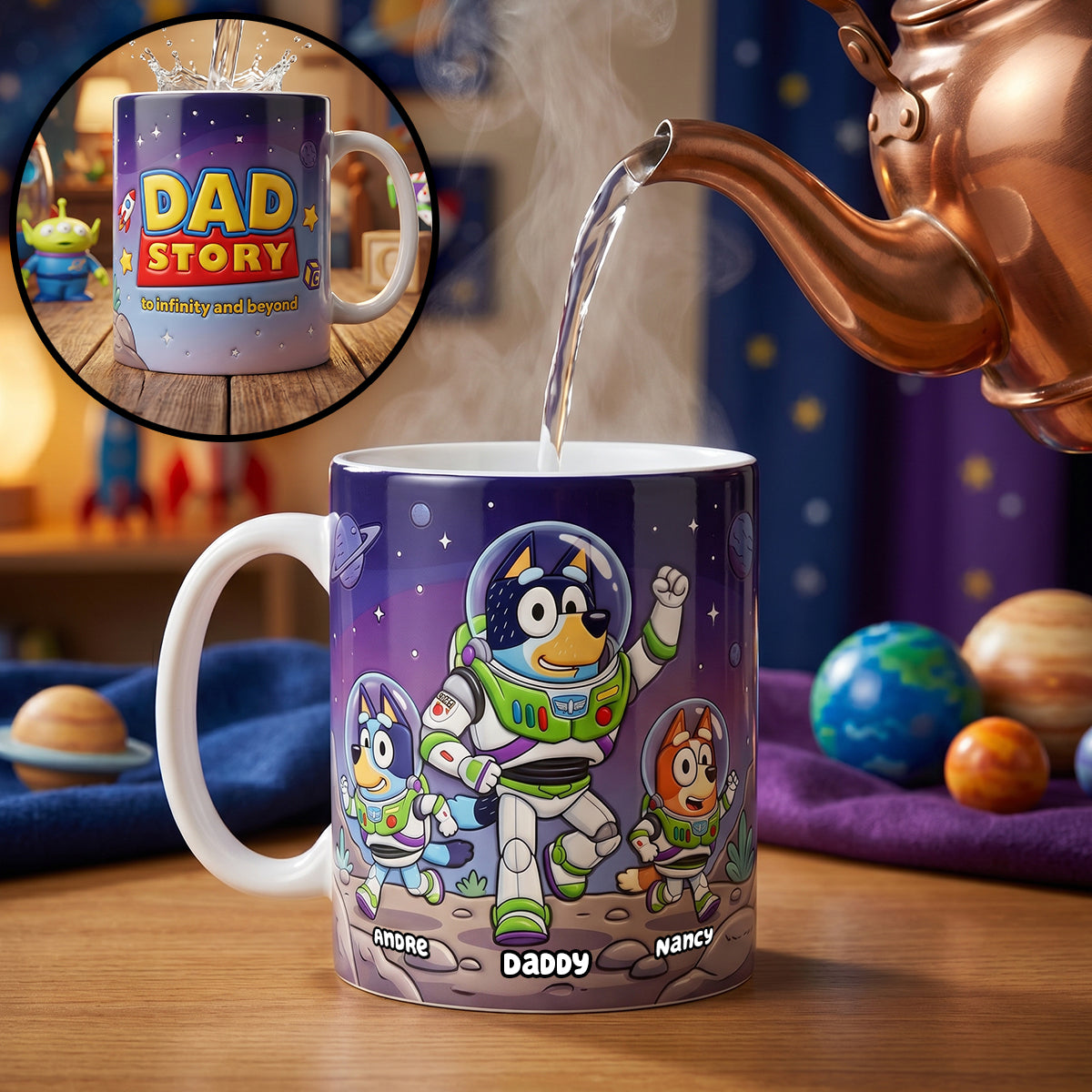 Dad’s Greatest Adventure Coffee Mug - Personalized Gift For Dads 02NADH040526-Homacus