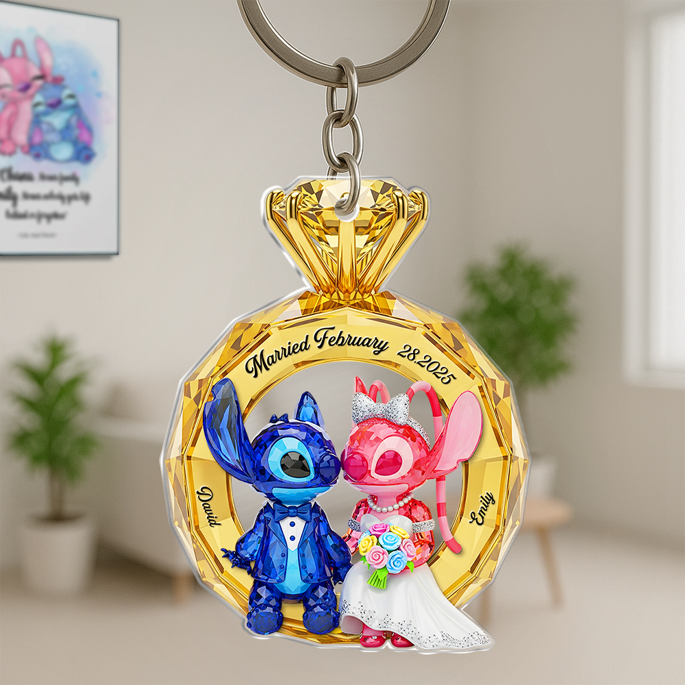 Couple Anniversary Keychain -Personalized Gifts For Couple 04ohpu290525-Homacus