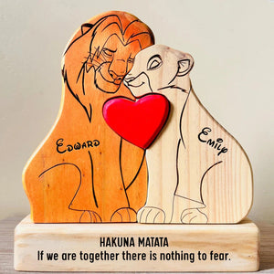Lion Family Wooden Puzzle Gift For Family 01acxx290425-Homacus