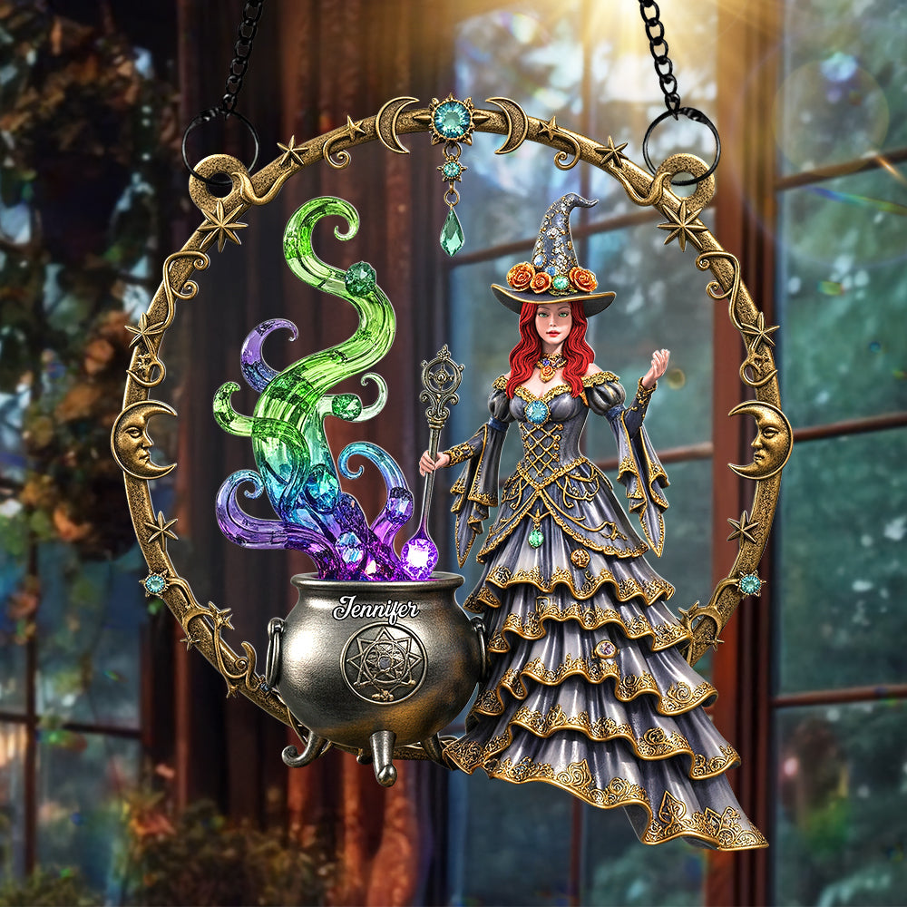 Mystic Witch Suncatcher Ornament – Personalized Gifts For Witch Lovers 02naqn140725-Homacus