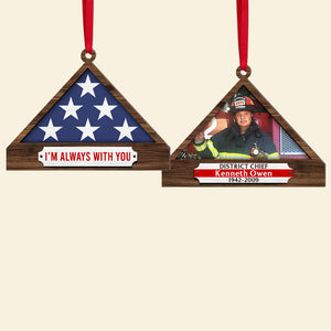 Personalized Christmas Memorial Ornament For Firefighrer, Folded Flag 01qhqn241024-Homacus