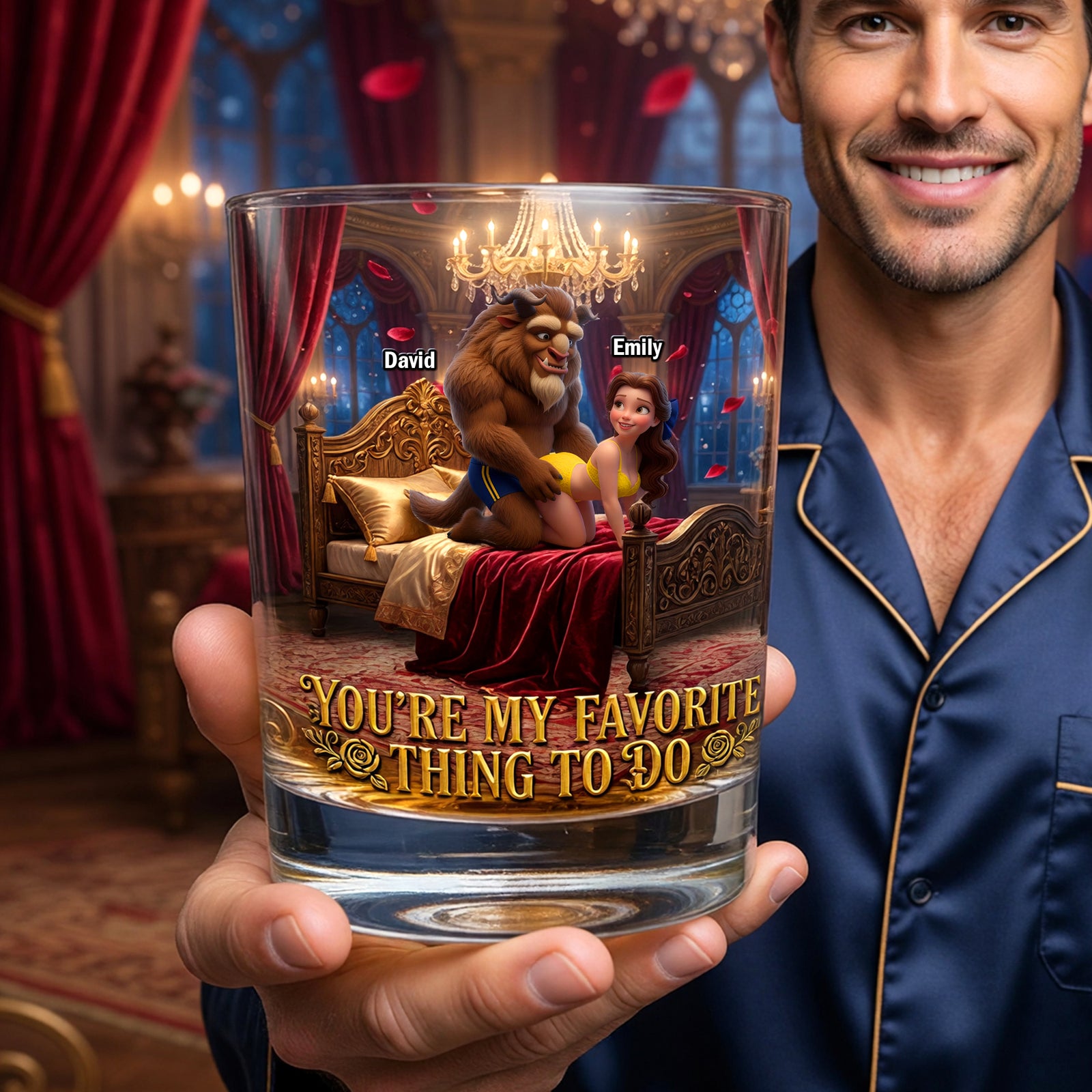 Naughty Couples Drinking Glass - Personalized Gifts For Couples 02tyqn010626-Homacus