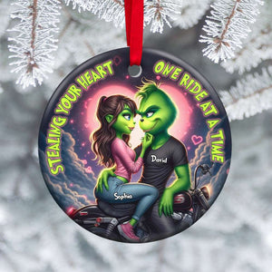 Personalized Gifts For Couple Green Christmas Ornament 04TOTN141124-Homacus