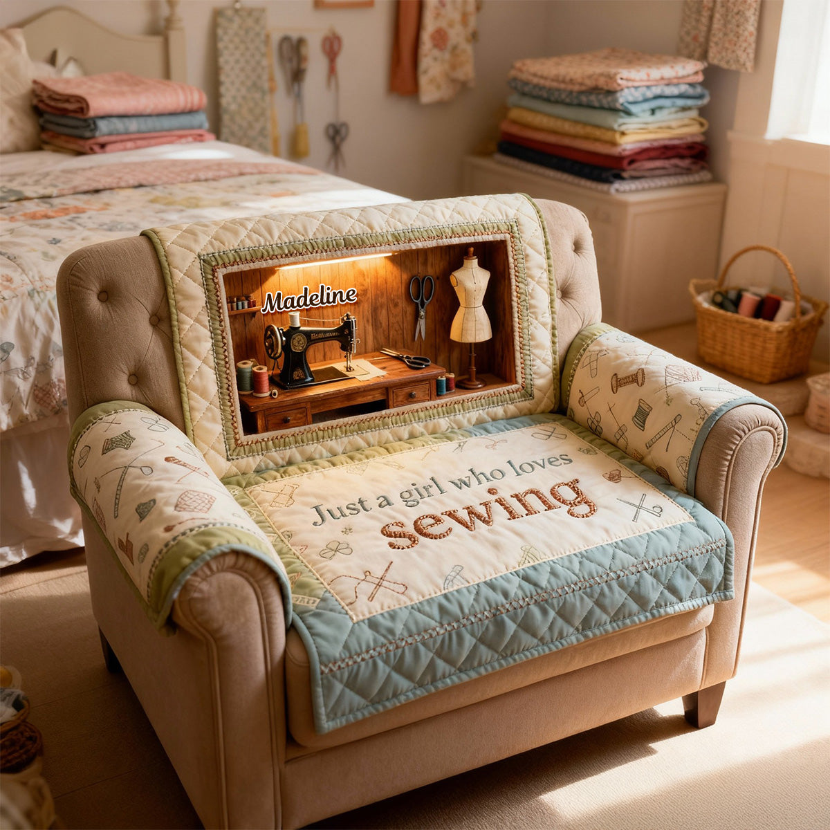 Sewing Room Quilted Sofa Cover, Personalized Gifts For Sewing Lovers 01KIMG260126-Homacus