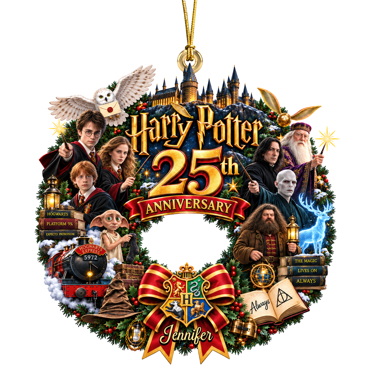 25th Anniversary Fantasy Christmas Ornament - Personalized Gifts For Fantasy Lovers 07ohqn091026-Homacus