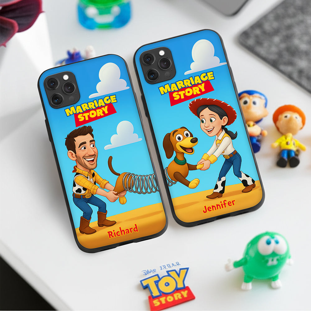 Cartoon Couple Phone Case - Custom Photo Gifts For Couple 02hyqn220825-Homacus