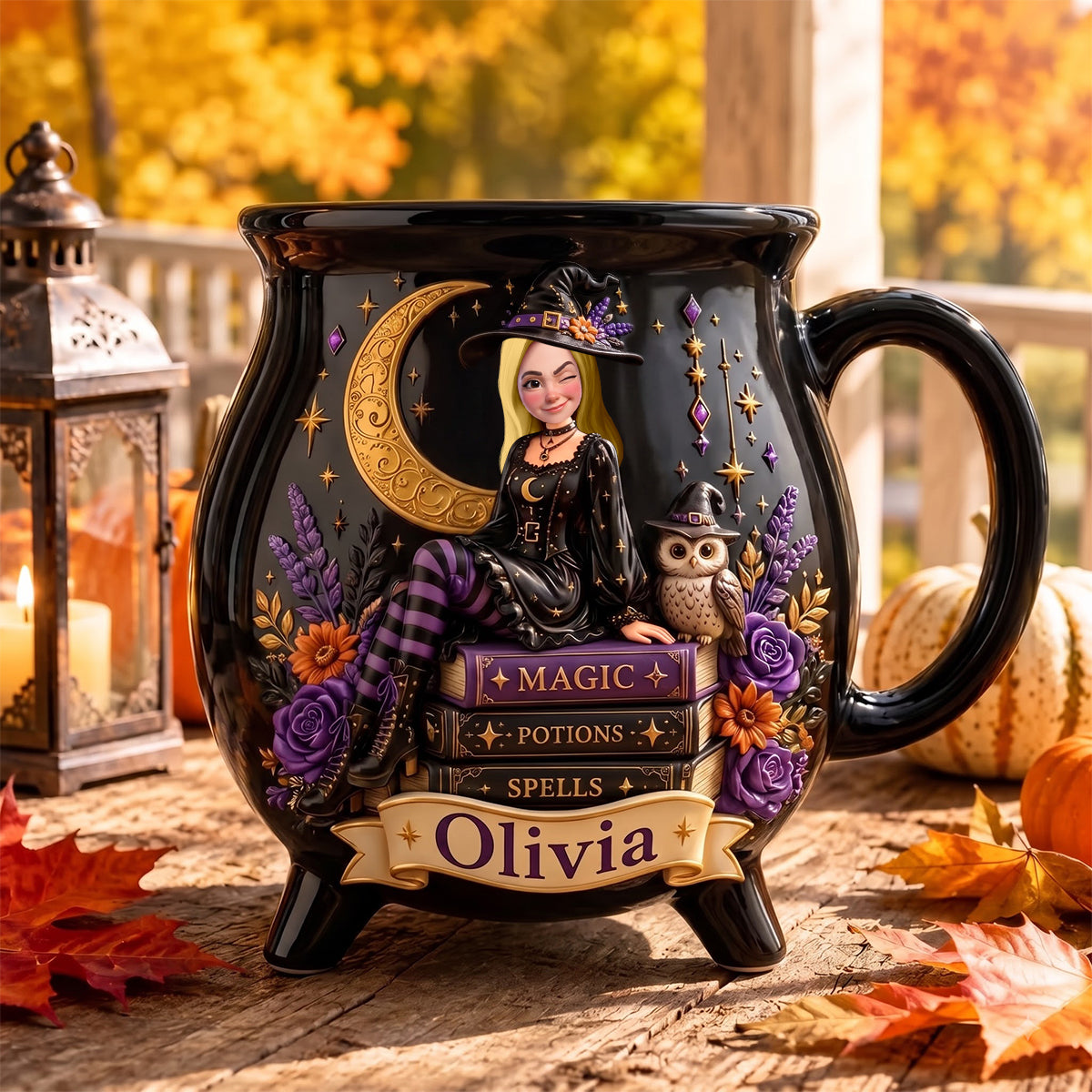 Witch Ceramic Cauldron Mug - Personalized Gifts 02totn180826-Homacus