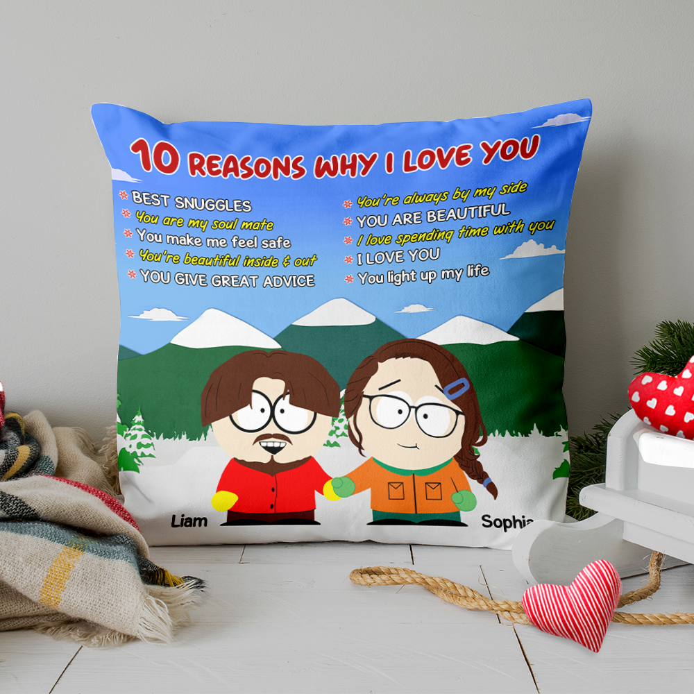 Personalized Gifts For Couple Pillow Winter Christmas 03XQPU051124-Homacus