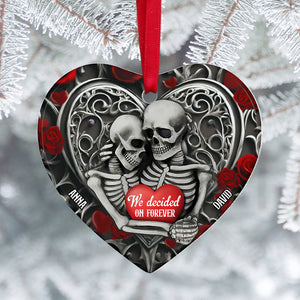 Personalized Christmas Gift For Couple Ornament Skeleton Couple 02OHTN041124-Homacus