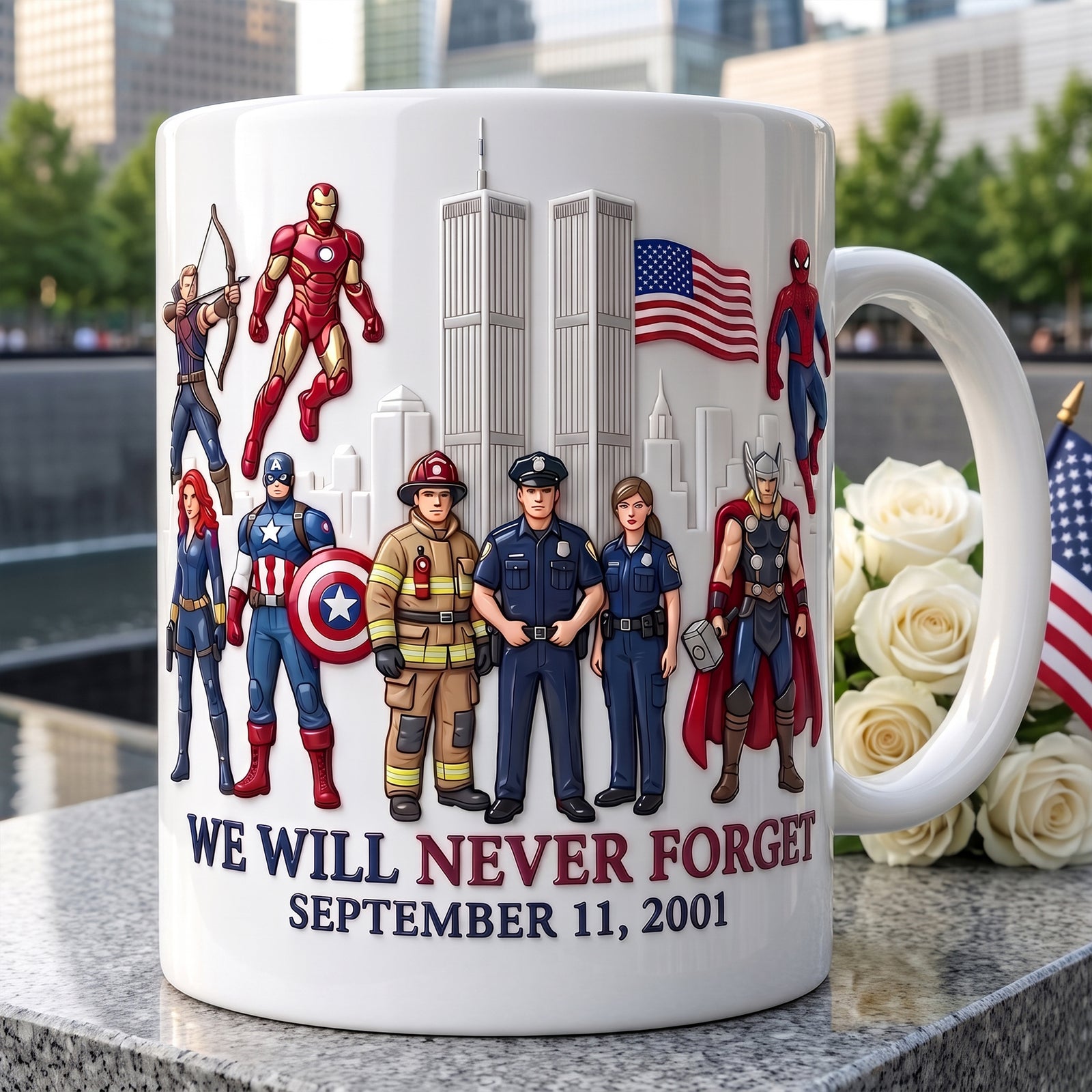 Never Forget Tribute Mug - Personalized Gifts For Patriots 02HAQN230726-Homacus
