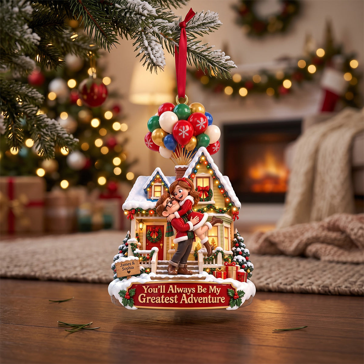 Romantic Couple Christmas Ornament - Personalized Gifts For Couple 03tytn220926