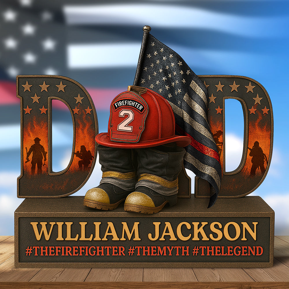 Firefighter Dad Legend Acrylic Plaque - Personalized Gifts For Dad 02qhqn090525-Homacus