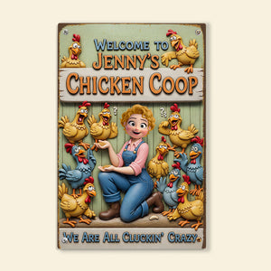 Chicken Coop Metal Sign - Personalized Gifts For Farm Girls 01naqn051225-Homacus