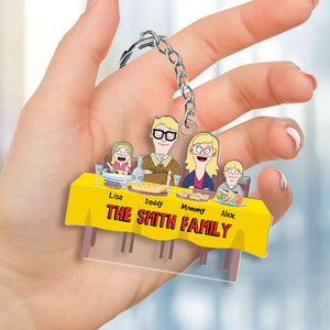 Personalized Gifts For Family Keychain Family Meal 04OHMH261224HG-Homacus