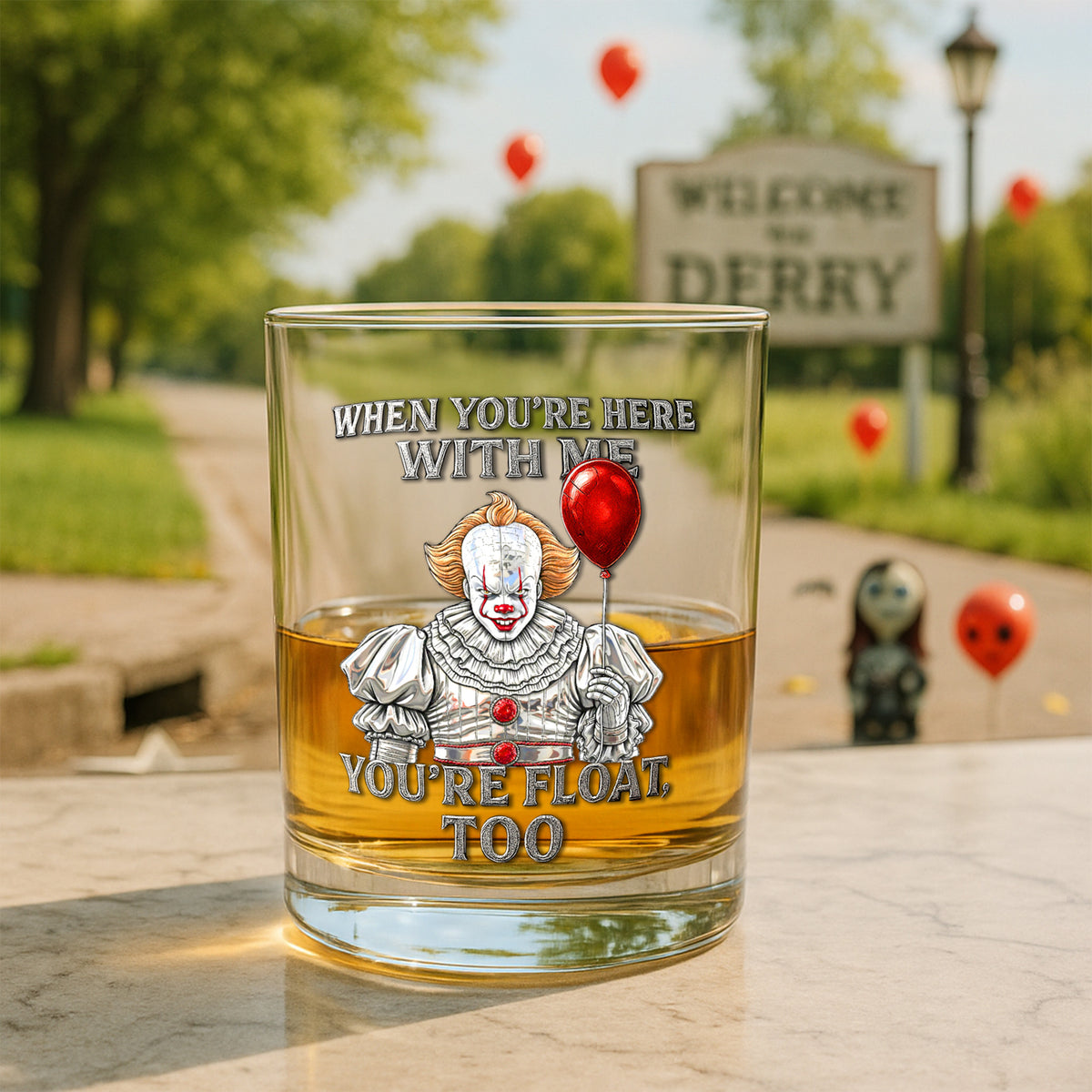 Halloween Round Whiskey Glass - Gifts For Halloween 01PAMG110825-Homacus