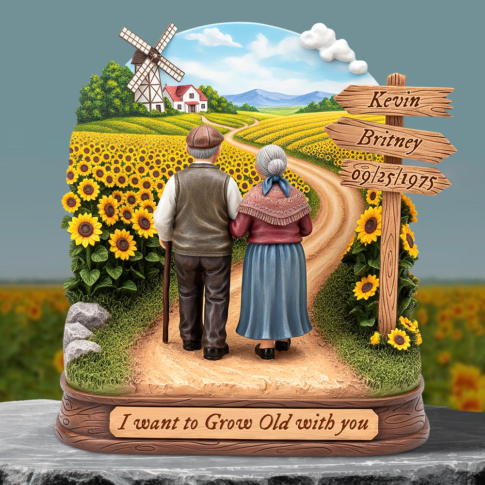 Old Couple Acrylic Plaque Personalized Gifts For Couple 05NADT270525-Homacus