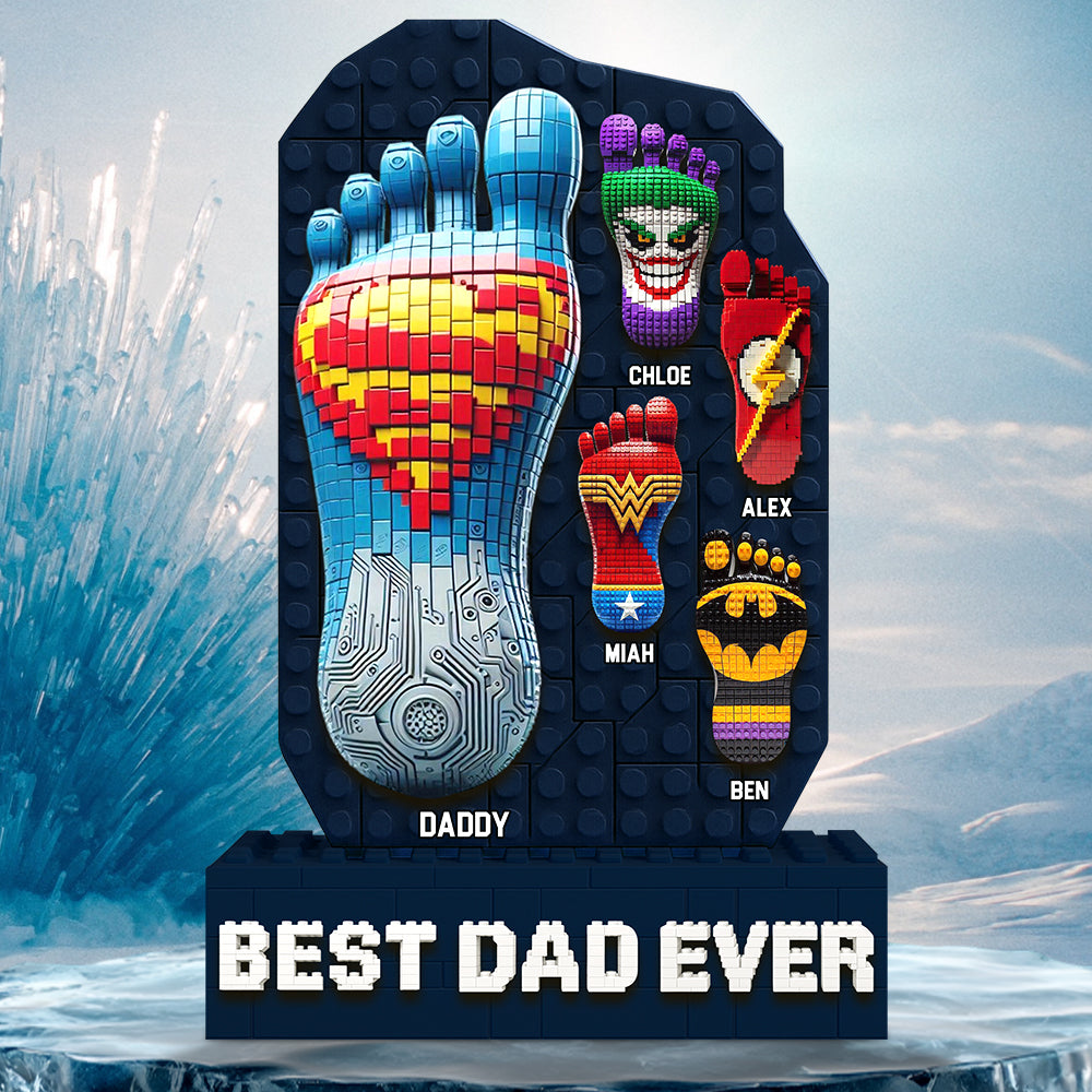 Best Pixel Dad Ever Acrylic Plaque Personalized Gifts For Dad 02OHDT160525