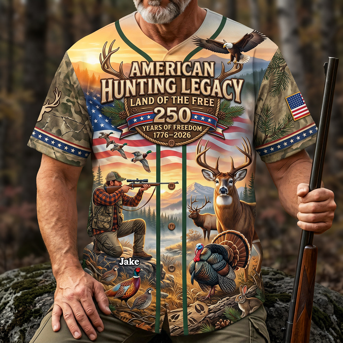 Hunting Legacy Jersey Shirt - Personalized 250th Anniversary Gifts For Hunters 03TYTA260626-Homacus