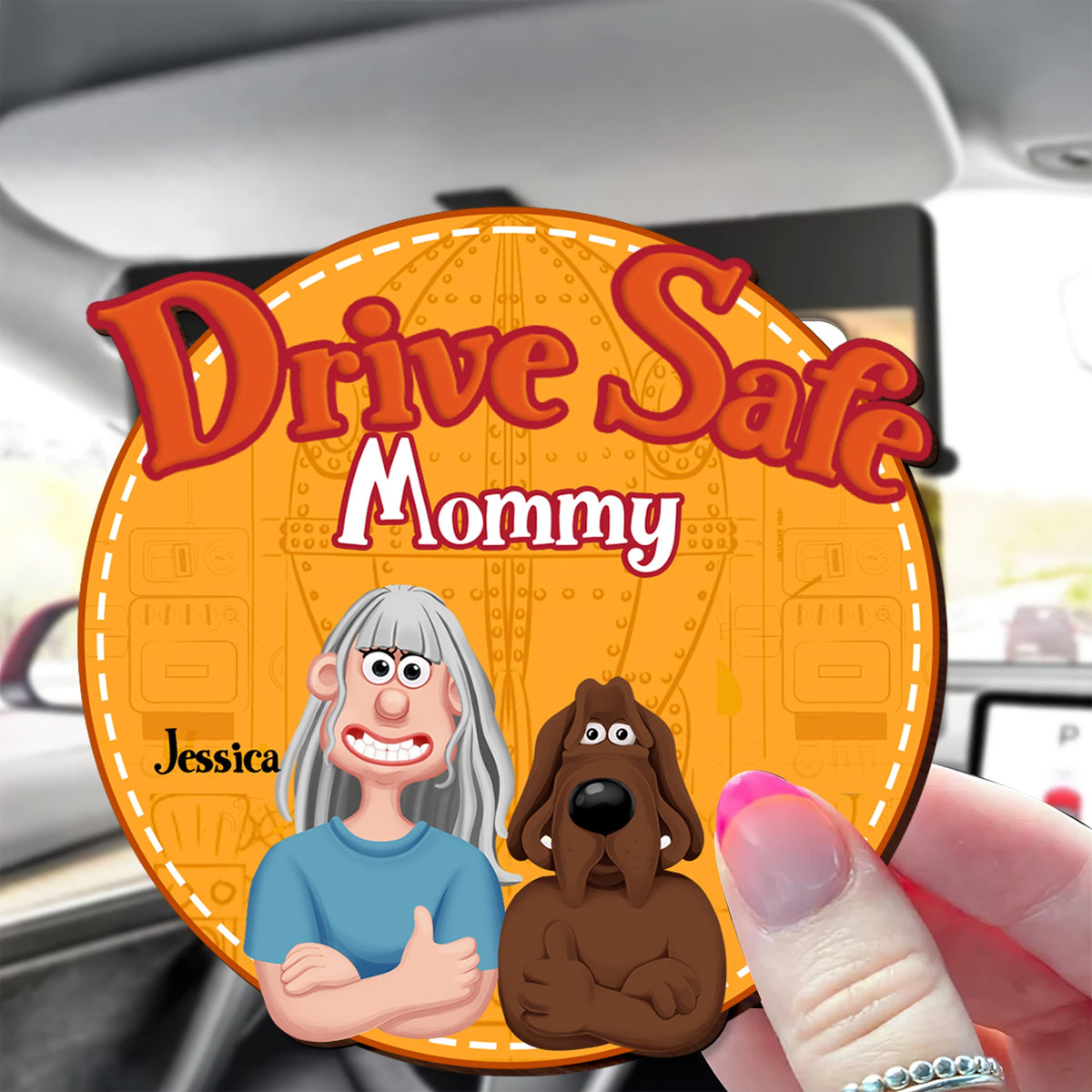 Personalized Gifts For Parents, Car Visor Clip Drive Safe Reminder 03XQLU120225PA-Homacus