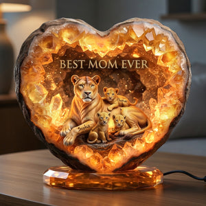Best Lion Mom Ever Acrylic Light Box - Personalized Gifts For Moms 02nalu180326-Homacus