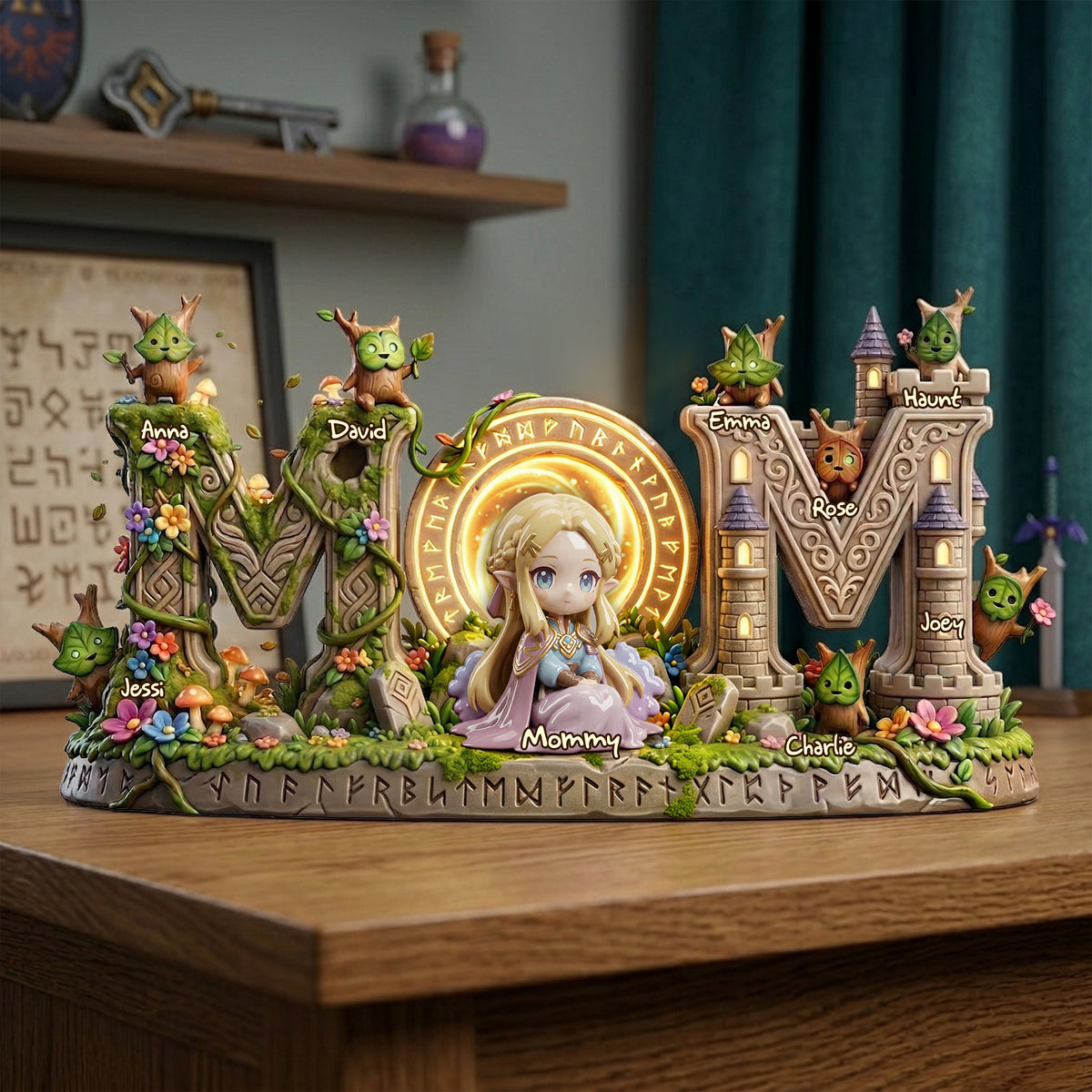 Fantasy Adventure Mom And Kids Acrylic Plaque - Personalized Gifts For Mother's Day Plaque 04TOLU270326-Homacus