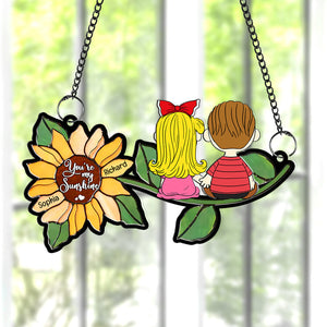 Personalized Gift For Couple Acrylic Suncatcher Ornament You're My Sunshine 02KAQN061224HG-Homacus