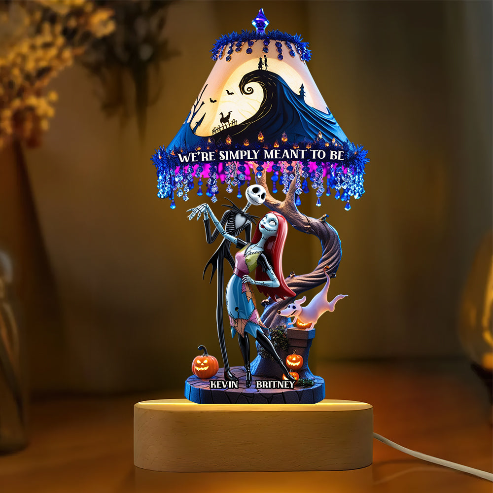 Haunted Couple Forever Led Light With Oval Base - Personalized Gifts For Couple 03NADT060525