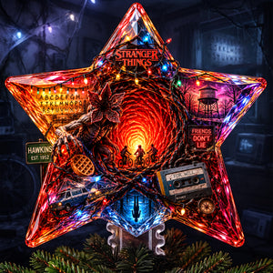 Deep World Star Tree Topper, Personalized Gifts 02qhlu100826-Homacus
