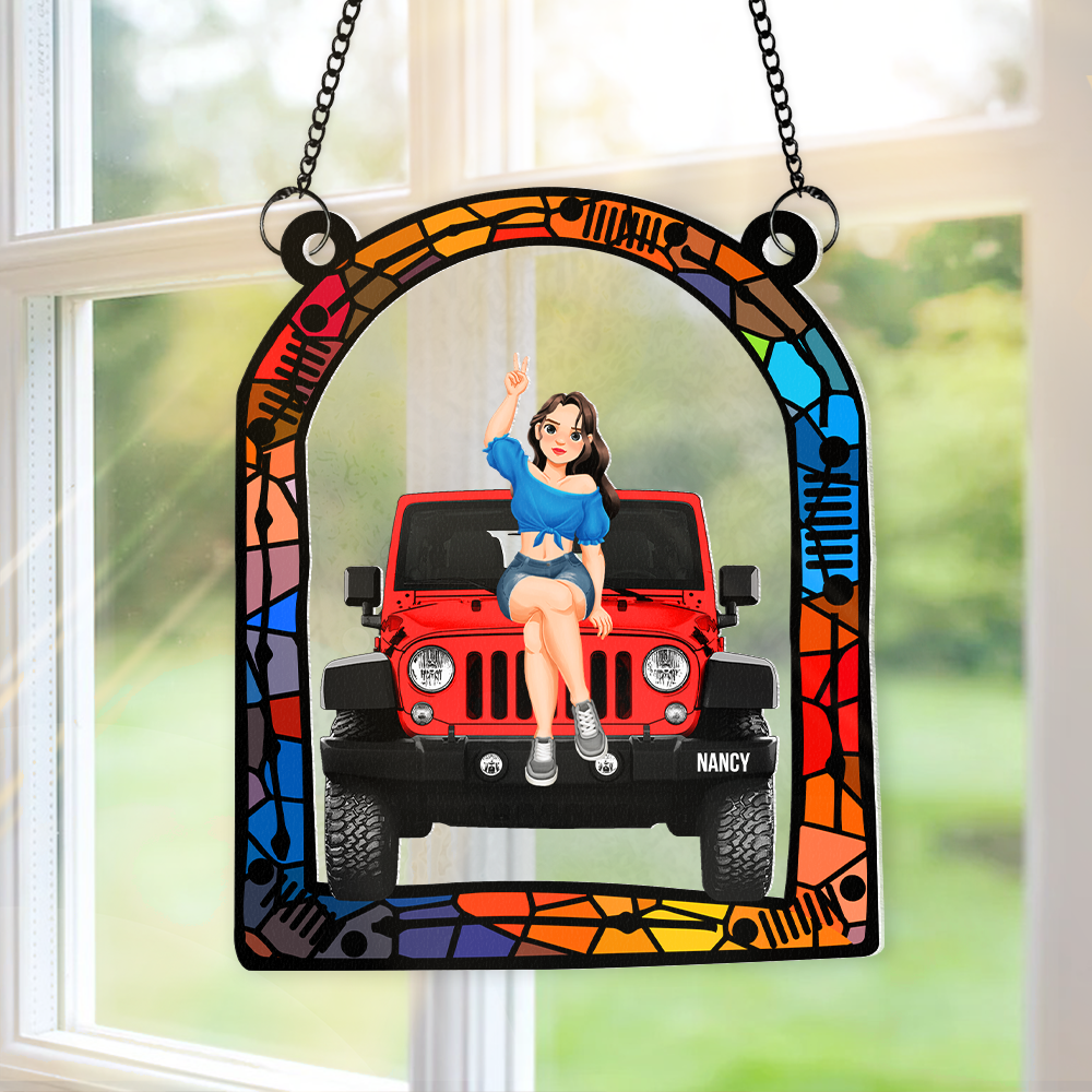 Personalized Gifts For Off Road Car Window Hanging Suncatcher Ornament 03ohpu270225-Homacus