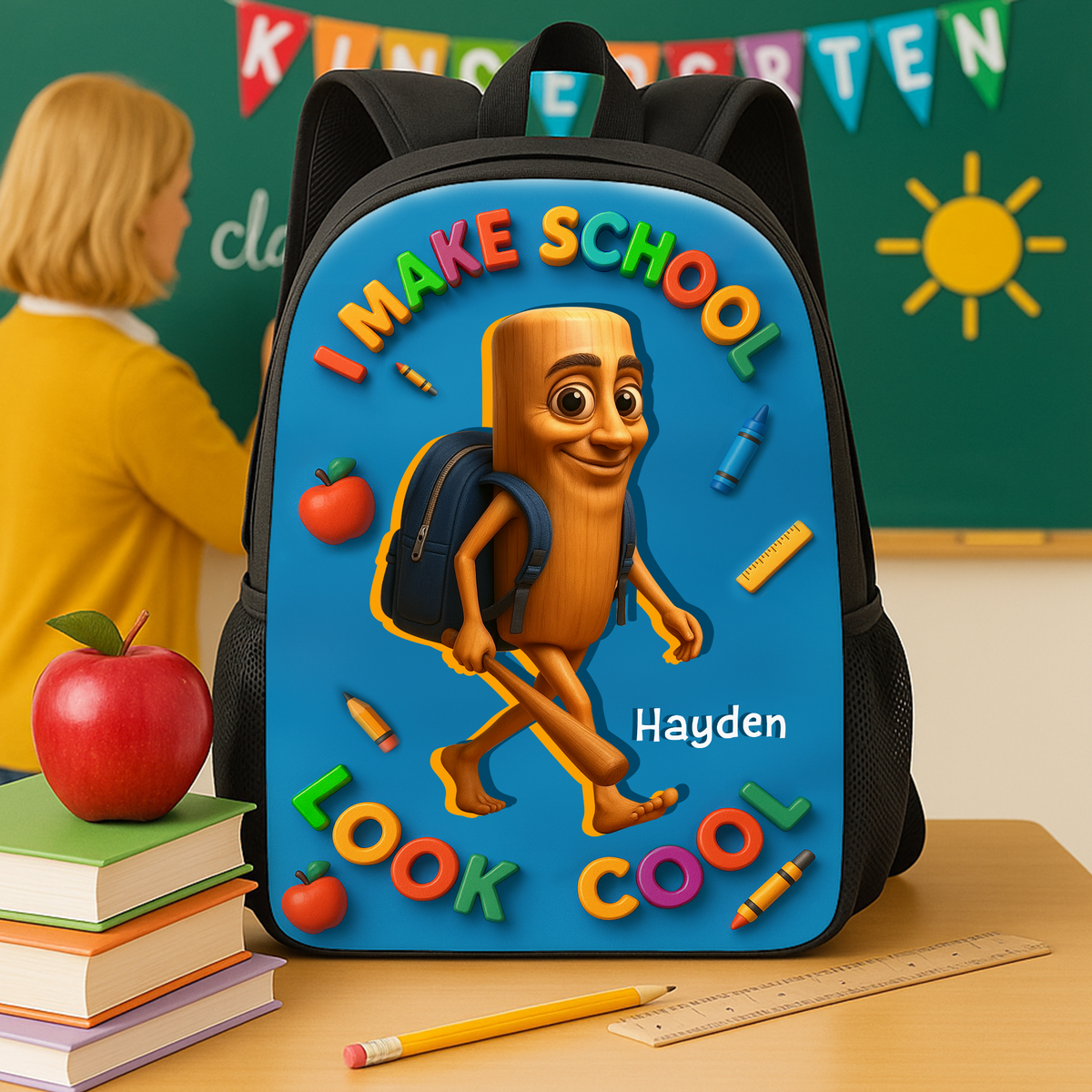 Mindbot Characters Luxury Backpack - Personalized Gifts For Kids School Bag 01TOLU020825-Homacus