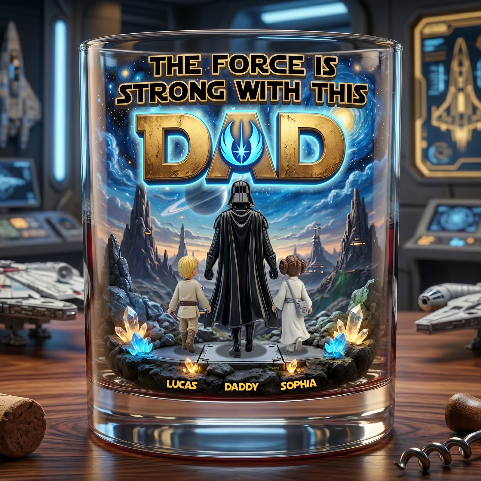 The Best Warrior Dad And Kids Drinking Glass - Personalized Gifts For Dads 01tytn220526-Homacus