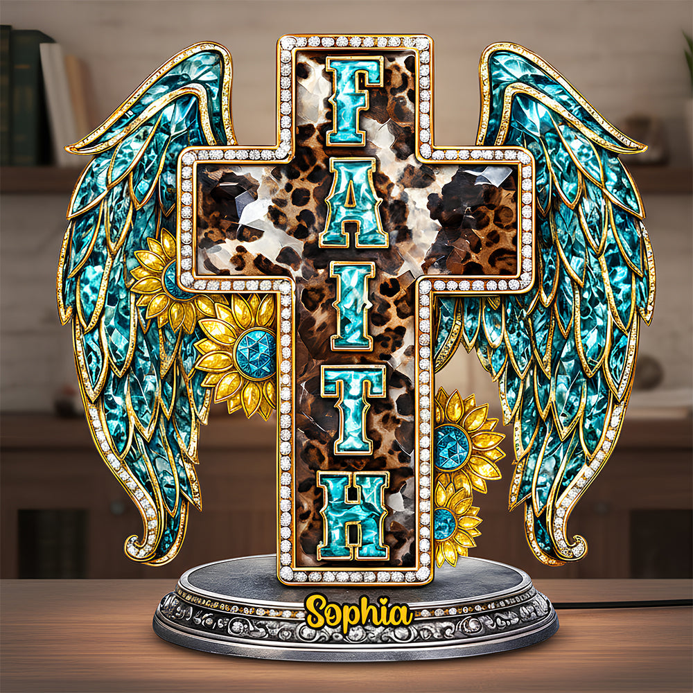 Glowing Faith Cross Light Box - Personalized Gift For Jesus Lovers 03HUDT061225-Homacus