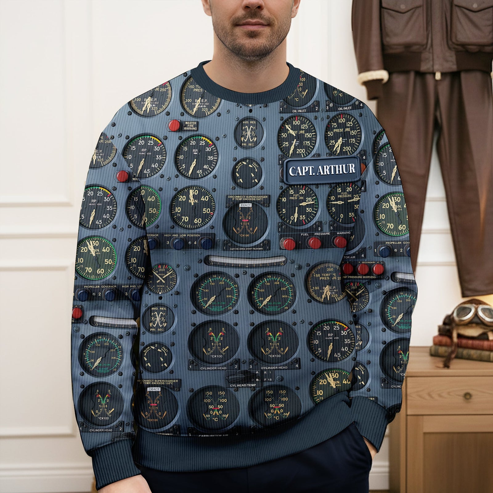 Pilot Control Panel Ugly Sweater - Personalized Christmas Gifts For Pilot 01HULU120925-Homacus