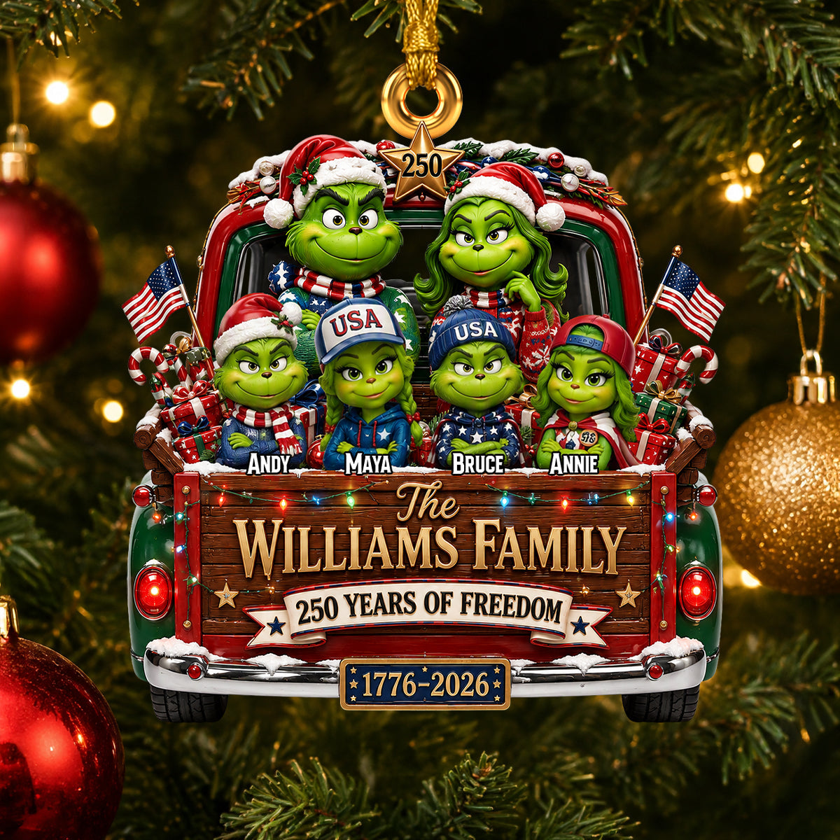 Family Holiday Christmas Ornament - Personalized Gifts For Family 03tydh250826-Homacus