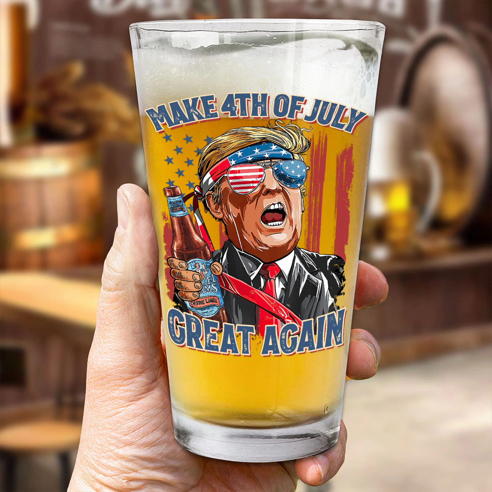 4th of July Beer Glass 04HUDT190624-Homacus