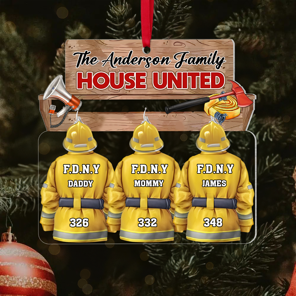 Personalized Christmas Gift For Firefighter Family Ornament 03HUPU171024-Homacus