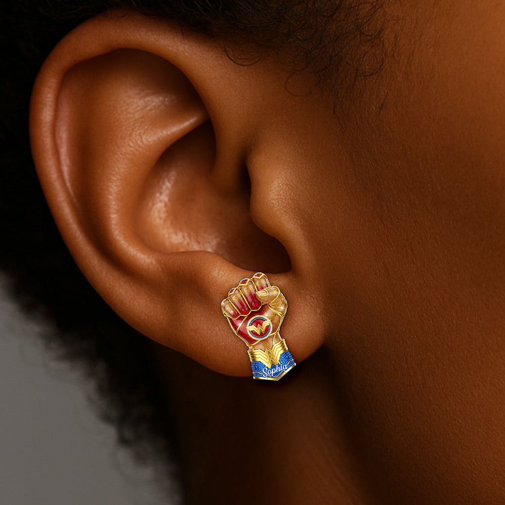 Empowering Power Fist Stud Earrings – Personalized Just for Her 01ohqn220725-Homacus