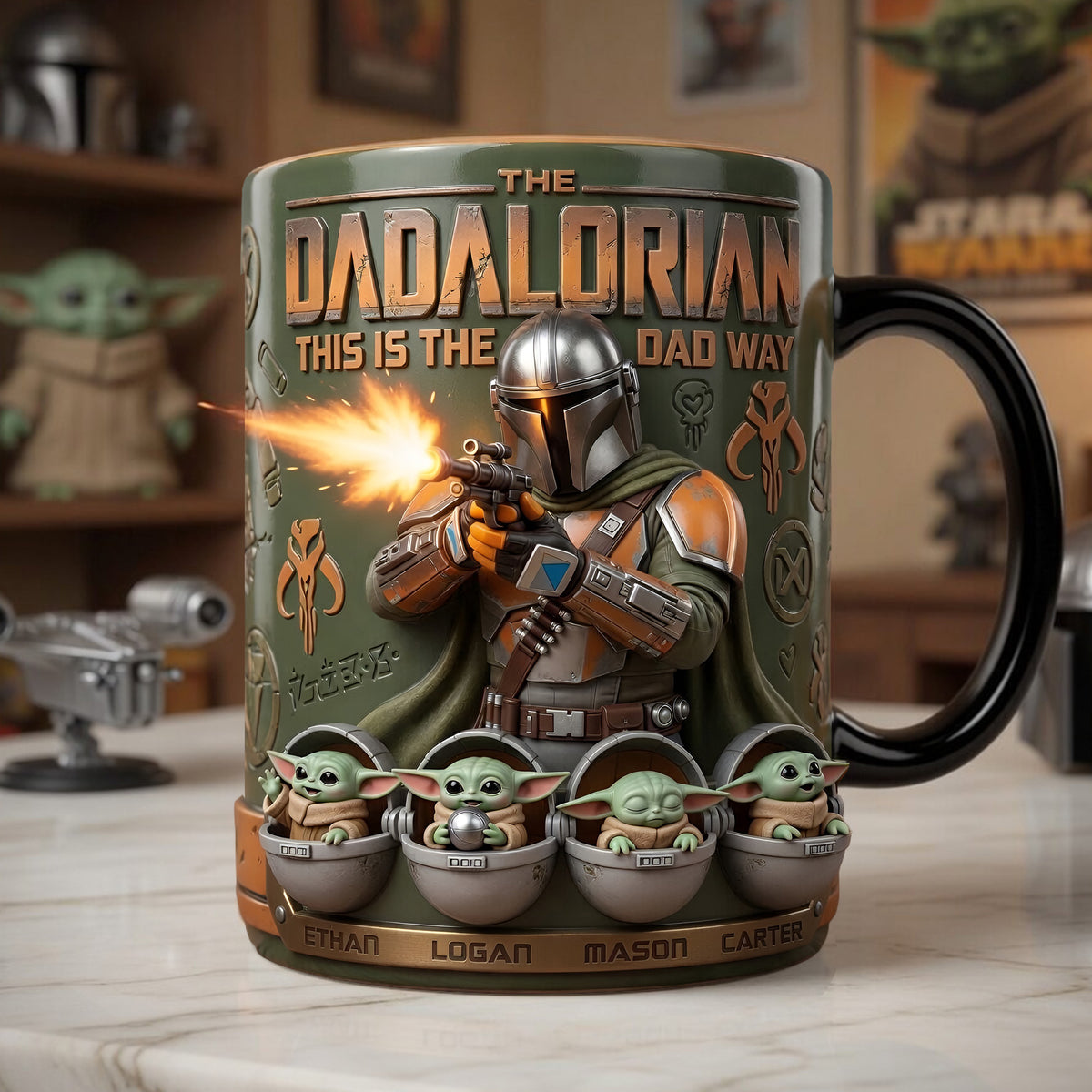 Legendary Dad Force Magic Coffee Mug - Personalized Father's Day Gifts 05tylu290426-Homacus