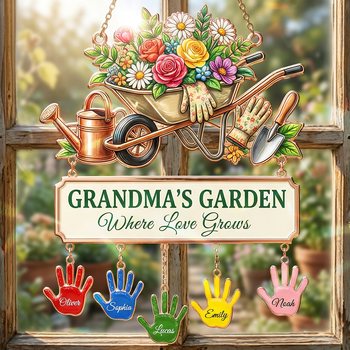 Lovely Garden Of Mom Suncatcher - Personalized Gifts For Moms 01tota100426-Homacus