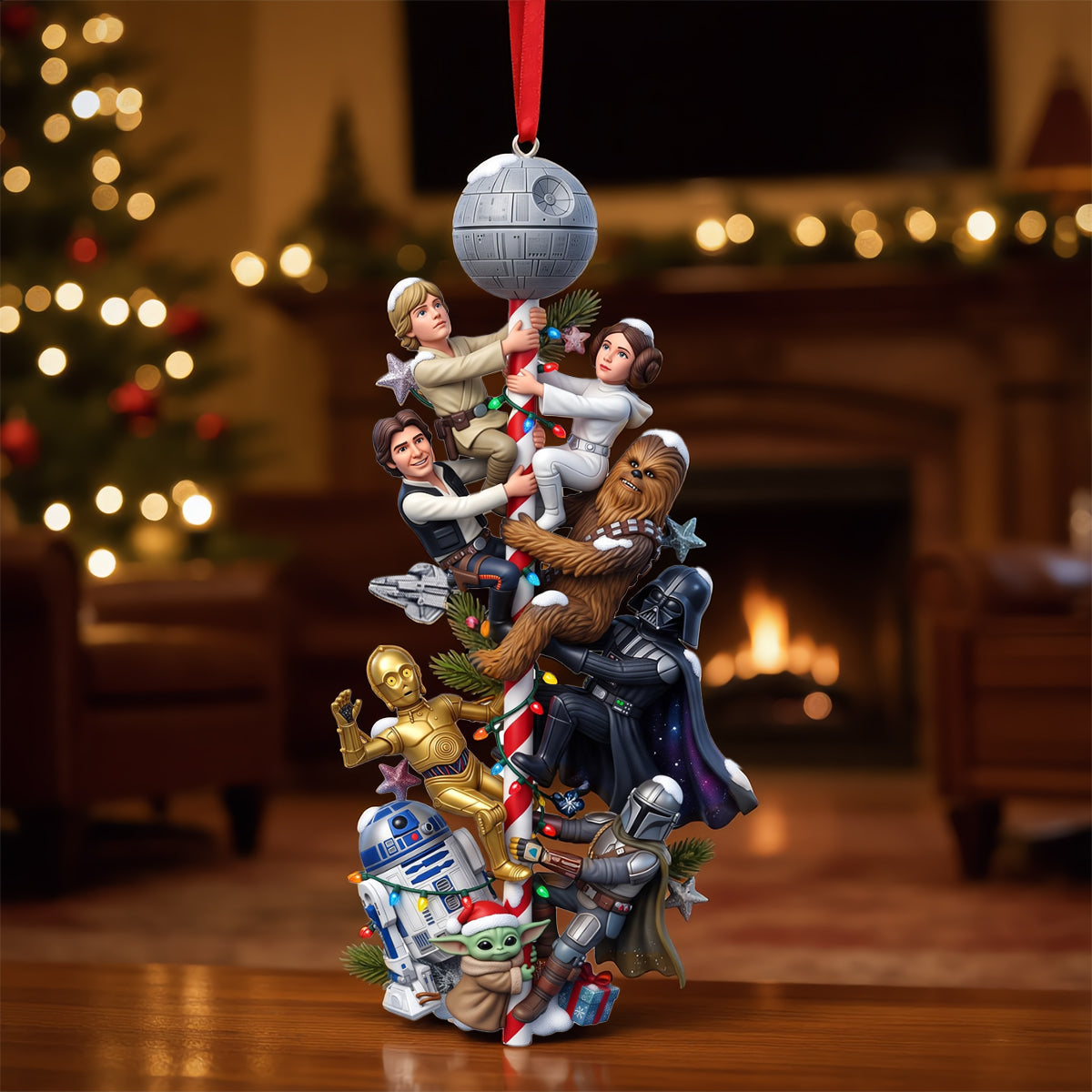 Funny Climbing Cosmic Characters Christmas Ornament - Personalized Gifts For Movie Lovers 04natn120926-Homacus