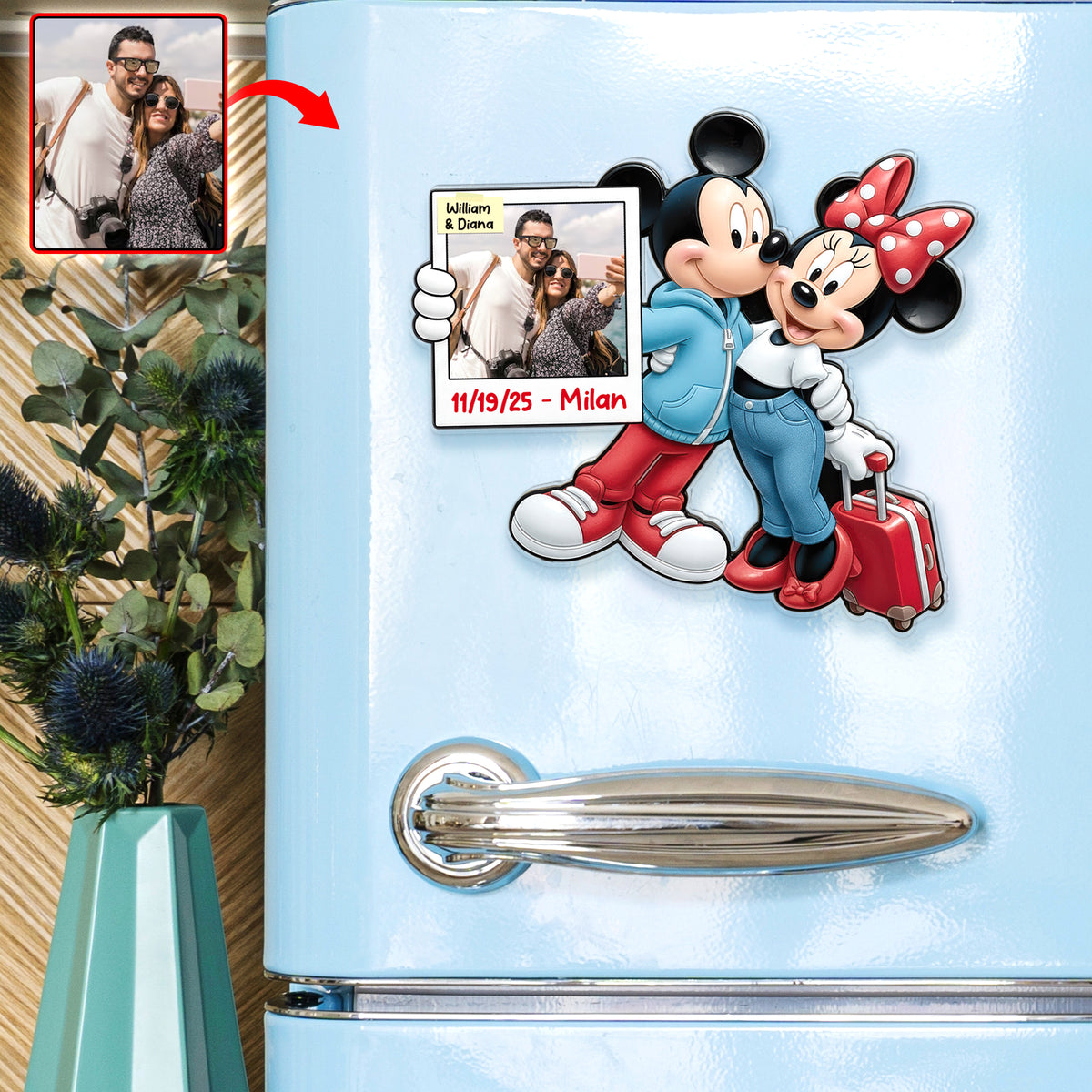 Couple Vacation Fridge Magnet Custom Photo Gifts For Couple 07TOQN201125-Homacus