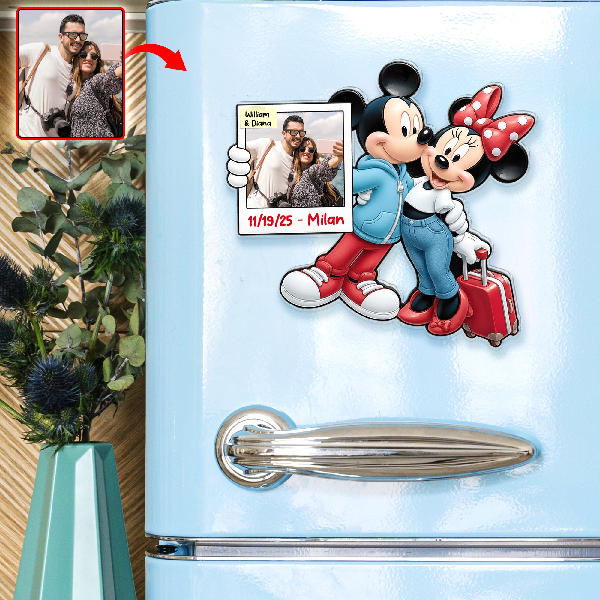 Couple Vacation Fridge Magnet Custom Photo Gifts For Couple 07TOQN201125-Homacus