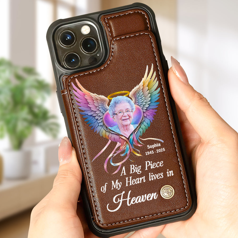 Personalized Gifts For Heaven Leather Flip Wallet Phone Case 03ACDT210325-Homacus
