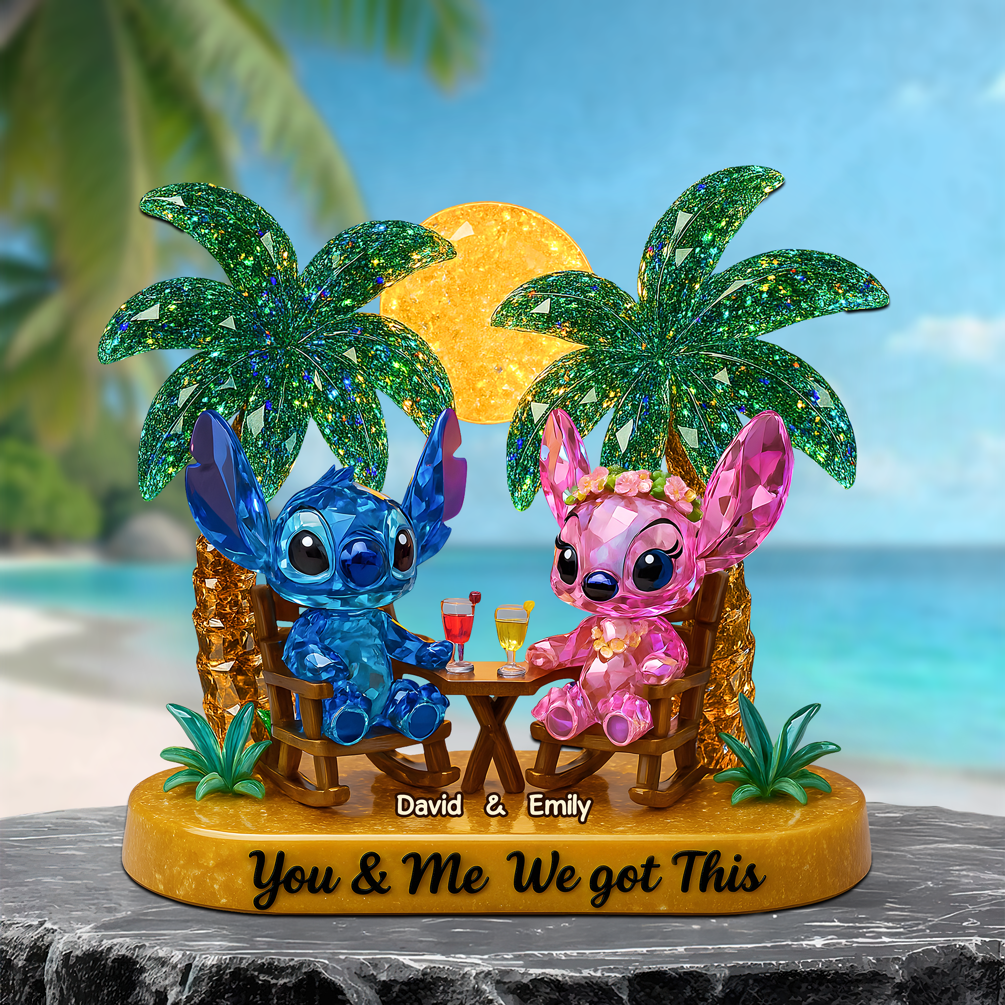 Beach Couple Acrylic Plaque - Personalized Gifts For Couple 05TOPU040625-Homacus