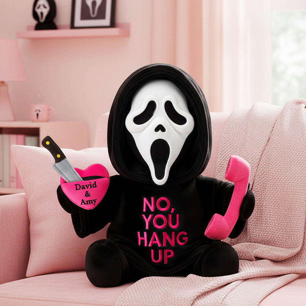 No, You Hang Up Shaped Pillow - Personalized Gifts For Couples 03NATA011225-Homacus