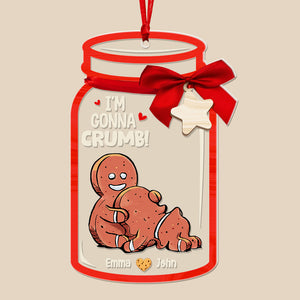 Personalized Gifts For Couple Christmas Ornament 05huqn200924 Funny Gingerbread Couple-Homacus