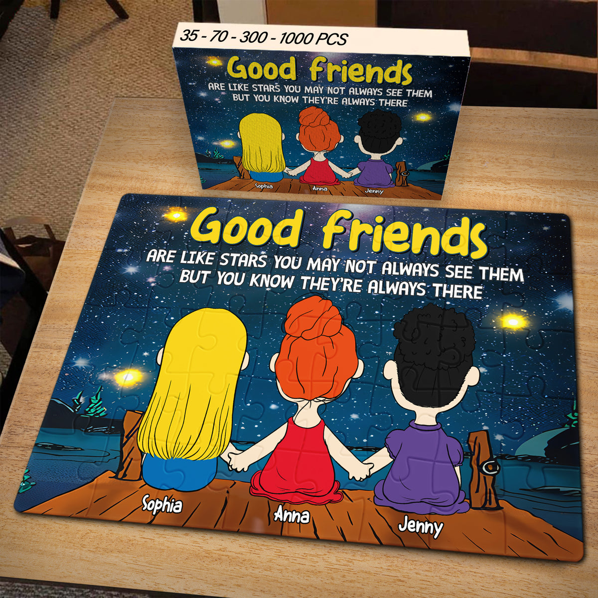 Personalized Gifts For Friends Jigsaw Puzzle 05xqtn101224hg Good Friends Sitting Together-Homacus